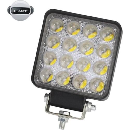 LKT Trucks 4D Lens Lights Led Fog Light 48w Car Work Light for Spotlight Offroad 4WD Luces Led 24v Para Camiones
