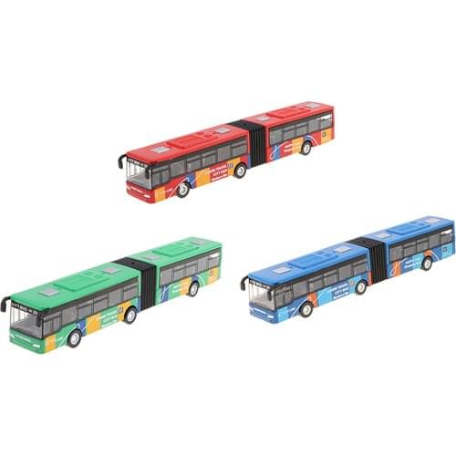 1/64 Diecast Alloy Bus Model Electric Car Gift for Children Boys Girls
