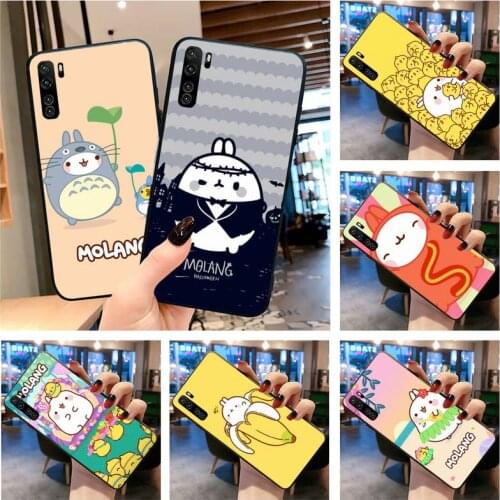 Cartoon Anime Cat Kawaii Molang Phone Case for Huawei P20 P30 P40 lite E Pro Mate 40 30 20 Pro P Smart 2020 P10