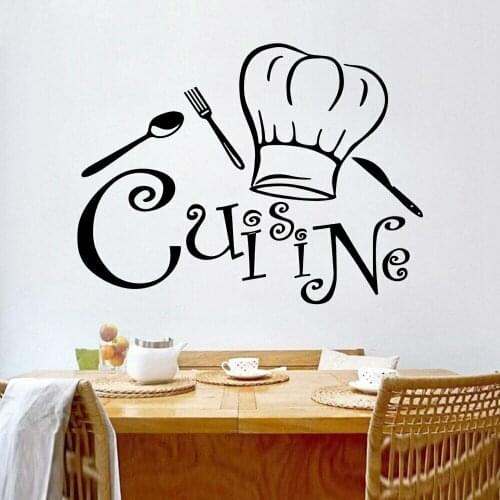 Cook Wall Stickers Kitchen Tile Wall Decoration Cuisine Vinyl Self-adhesive Wall Decals Nursery Kids Room Art Home Decor Z580