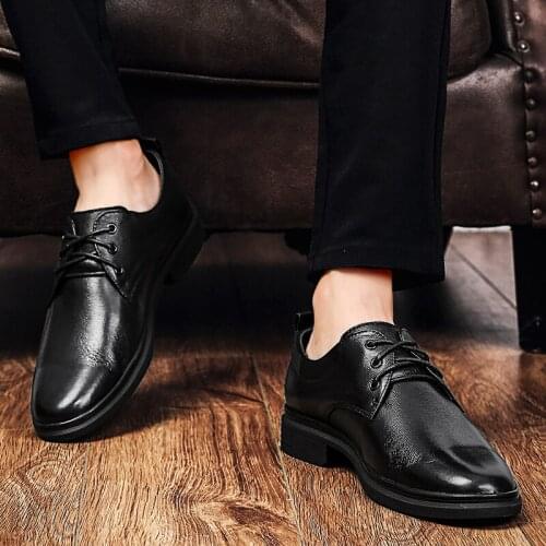 New causal Mens de bussiness flat summer hombre leisure 2020 hot para male mens oxford pure man lather black men piel formales