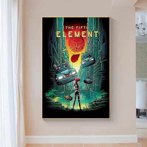 SP132 Silk Cloth Wall Poster Luc Besson Bruce Willis The Fifth Element Movie Art Home Decoration Gift