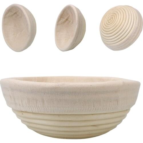 With Liner Fermentation Wicker Basket Baking Tools Baguette Bread Proofing Baskets Dough Banneton Baskets Natural Rattan