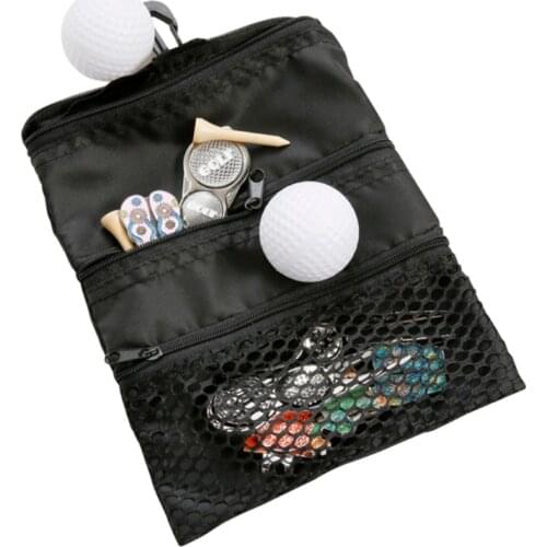 Portable Golf Ball Bags Holder Zipper Mesh Pouch Storage For Outdoor Training Wholesale Dropshipping