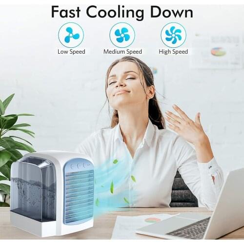 Portable Air Conditioner Small Usb Desktop Air Cooler Water Cooling Fan Mini Air Conditioner Humidifier Air Cooler Fan#g4