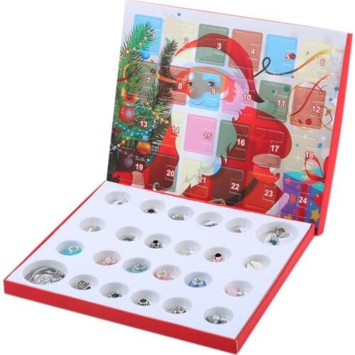 Christmas DIY Bracelet Aluminum Alloy Elk Snowflake Bell Wonderful Jewelry Calendar Set New Year 2021 Christmas Gift