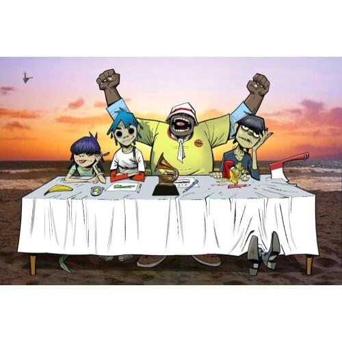 Custom Best Nice Stylish Classical Home Decor Fashionable Gorillaz Poster Size (50x76cm) Wall Sticker Free Shipping