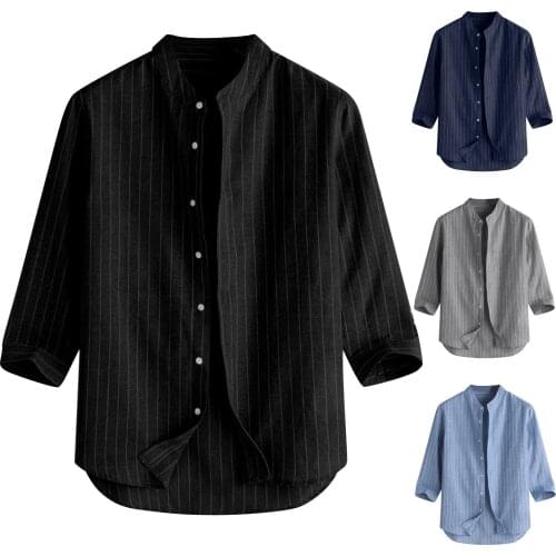 Streetwear Shirt Men Stripe Plus Size Long Sleeve Shirts Fashion Summer Breathable Quick-drying Loose Casual Korean Shirt Mens