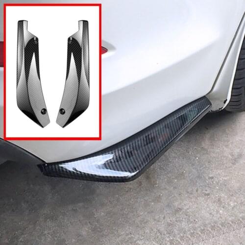 2Pcs Universal Car Rear Bumper Lip Spoiler Diffuser Splitter Scratch Protector for Land Rover Range Rover/Evoque/Freelander