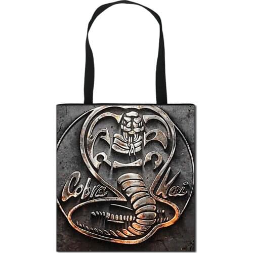 Cobra Kai Women Fashion Handbag Ladies Shopping Bag Teenager Girl Shoulder Bag for Travelling