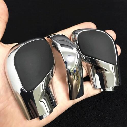1 PCS Chrome Matt With Leather Shift Knob Gear Side Cover DSG Emblem For VW Golf 6 7 R GTI Passat B7 B8 CC R20 Jetta MK6 GLI