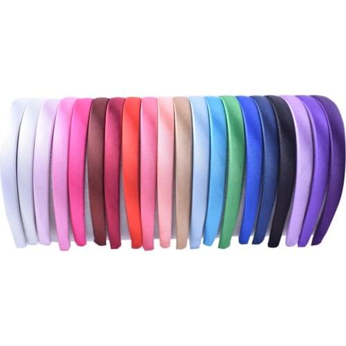20pcs/lot 1.5CM Wide Hair Hoop Head bands For Women Kids Hairband Hair Accessories Satin Ribbon Hair Band headband Makeup Sports