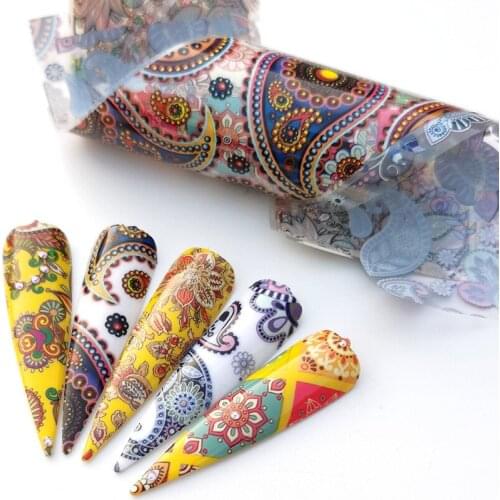 2021 New Styles Starry Sky Nail Foils Sticker 40*150mm Colorful Manicure Nail Art Transfer Sticker Nail Art Decoration