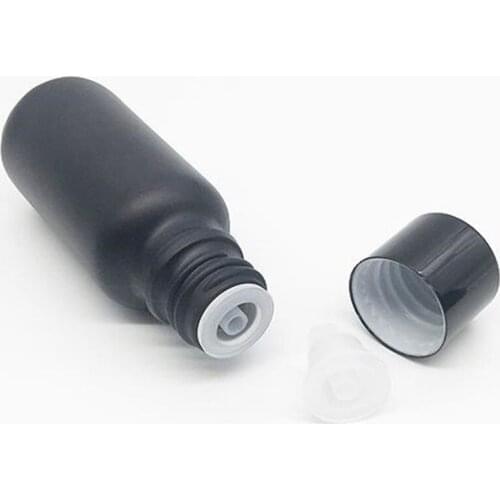 5ml 10ml 15ml Empty Glass Bottles sample Vials Black Cap Essential Oil Bottles F124