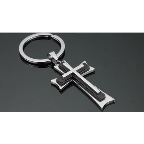 Jesus Cross Keychains Christian Religion Key Chains Fashion Jewelry Accessories Gift 2021 Bag Charm Car Keyring For Men Women