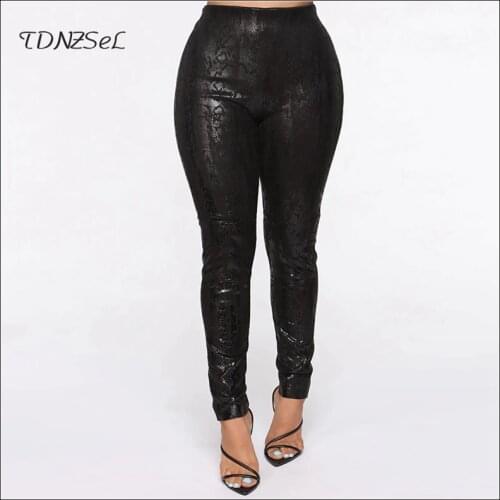 High Waist Elastic Pencil Pants Women Winter Warm Snake Print Skinny Trouser Ladies Autumn Black Seamless Leggings New Custom