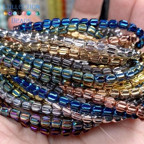 3x3mm Natural Stone Hematite Multicolor Spacer Loose Beads For Jewelry Making Supplies DIY Charm Bracelet Necklace Accessories
