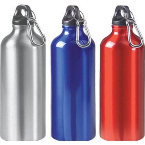 18PCS Aluminum Alloy Drinking Drinkware Kettle Sports Camping Hiking Cycling Climbing Bicycle Water Bottle With Carabiner Lid