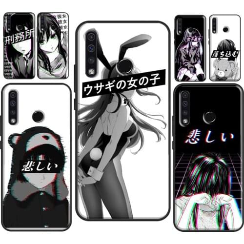 Sad Japanese Anime Aesthetic Phone Case For Huawei Honor 20 Pro 4C 6C 7C 7A 8A 9A 7S 8S 8 9 10 Lite 10X 6X 8X 9X 10i
