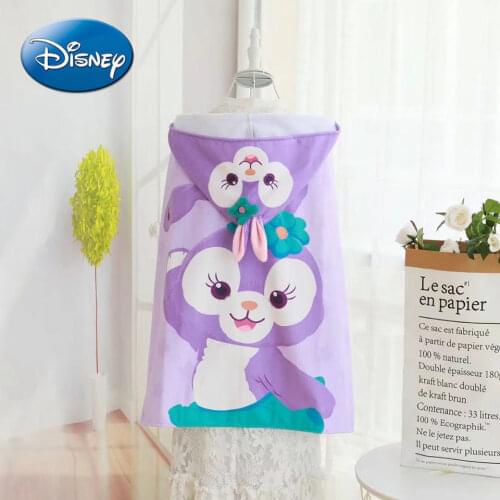 Disney Cartoon Cute Duffy Bear Hooded Bath Towel Cloak Beach Towel Children Bathrobe Bathro