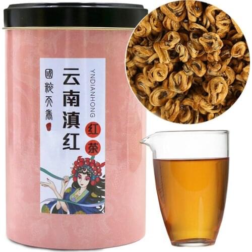 Fengqing Dian Hong Huang Jin Luo Golden Dianhong Yunnan Balck Chinese Tea 250g/can Gift