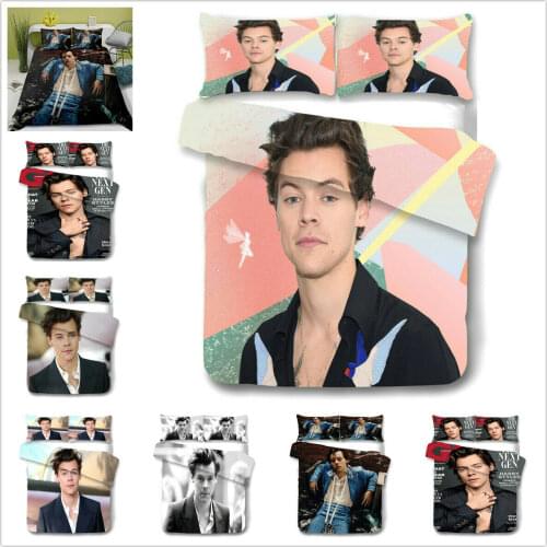 Harry Edward Styles Home Textile Pillow Case 3D Bed Linen Duvet Covers Comforter Bedding Sets Bed Set Home Decor Bedding