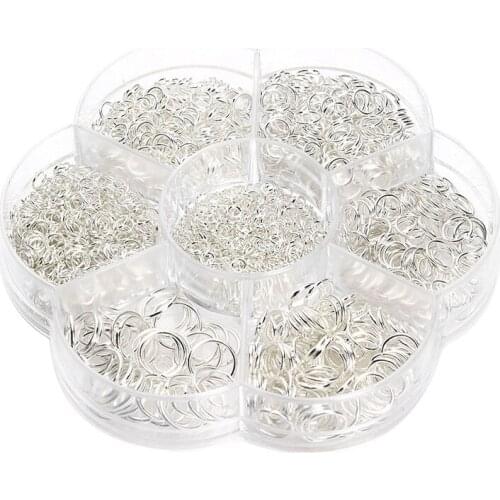 Kili 1450Pcs Round Diameter 2-10mm Hoops Earring Wires Connectors Closed Rings for DIY Jewelry Making Accessories