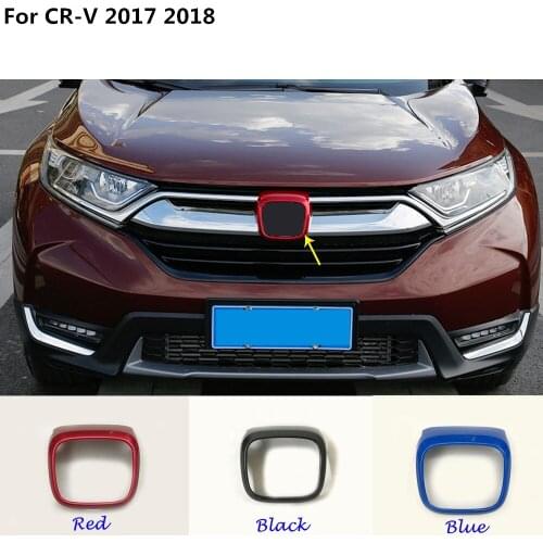 Car cover accessories trim Front logo mark decorative mark Grid Grill Grille Around 1pcs For Honda CRV CR-V 2017 -18
