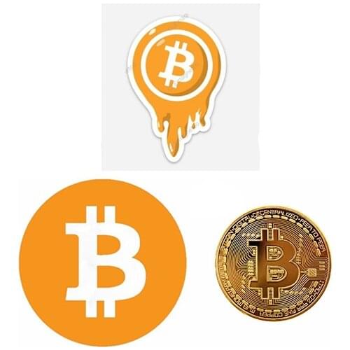 Bitcoin Logo Car Stickers Windshield Bumper Motorcycle Helmet Decal High Quality KK Vinyl Cover Scratches Waterproof PVC