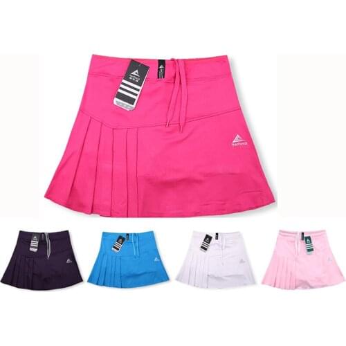 New Tennis Skort Skirts Ladies Running Sports Skirt with Pocket and Safety Shorts Solid Color , badminton skirt , tennis skort