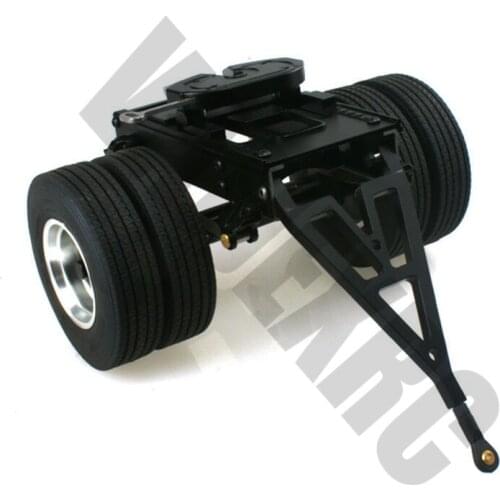 Single Axle Metal Trailer for 1/14 Scale Tamiya Remote Control Tractor Truck