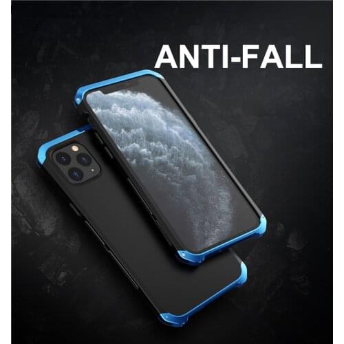 Shockproof Metal Armor Phone Case For iPhone 11 Pro Max Case Aluminum Full Cover Coque For iPhone Xs Max Xr X 6 6s 7 8 Plus 5S 5