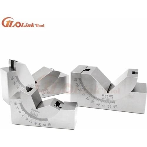 Adjustable Angle V Block 0 to 60Dgree Precision Gauge Micro Milling Setup +Wrench plate Angle block angle gauge Measuring Tool