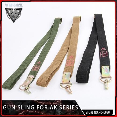 VMASZ 49CM AK Tactical Gun Sling Multi Mission Rifles Carry Sling Adjustable Length Shoulder Strap Hunting Accessories Gun Belt