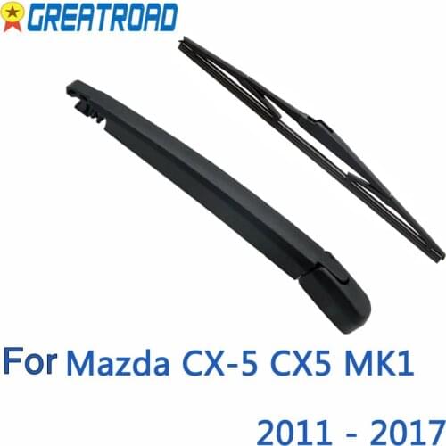 Wiper 14" Rear Wiper Blade & Arm Set Kit For Mazda CX-5 CX5 MK1 2011 - 2017 Windshield Windscreen Rear Window