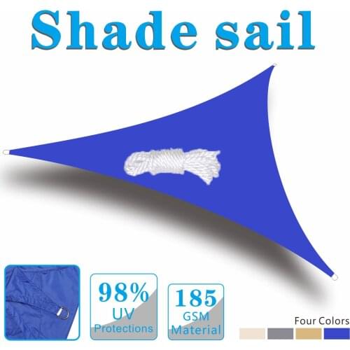 185GSM Polyester Shade Sail Outdoor Garden Beach Camping Terrace Swimming Pool Awning Tent Awning Polyester Waterproof Awning