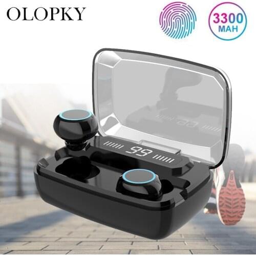 Touch Bluetooth 5.0 Earphones TWS HD Stereo 3300mAh Wireless Earbuds Headphones Sports Earphones Noise Cancelling Gaming Headset