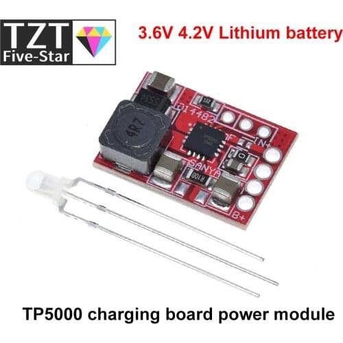 TP5000 DC 4.5v-9v 4.2V/3.6V 1A Lithium Battery Charging Board Lithium Iron Phosphate Charger Flash Power Supply Module