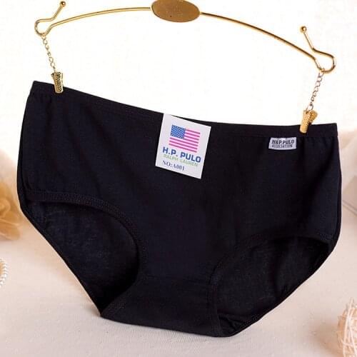 Womens Intimates Cotton Bow Panties Women Underwear Briefs Breathable Girls Panty Lady Mid-Waist Underpants Female Black Pink