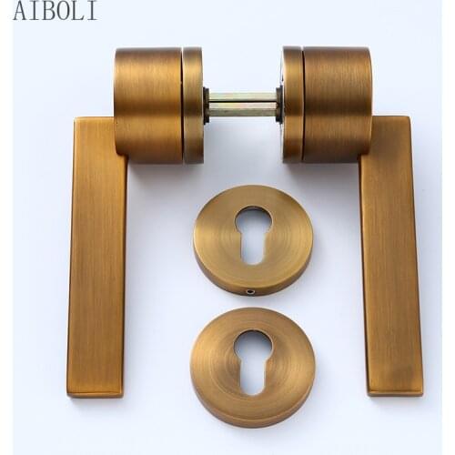 Zinc Alloy Home Interior Door Lock Split Modern Simple Silent Mechanical Handle