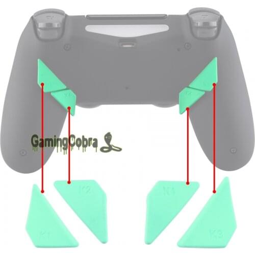 Soft Touch Mint Green Replacement Redesigned Back Buttons K1 K2 K3 K4 Paddles for PS4 Controller Dawn Remap Kit