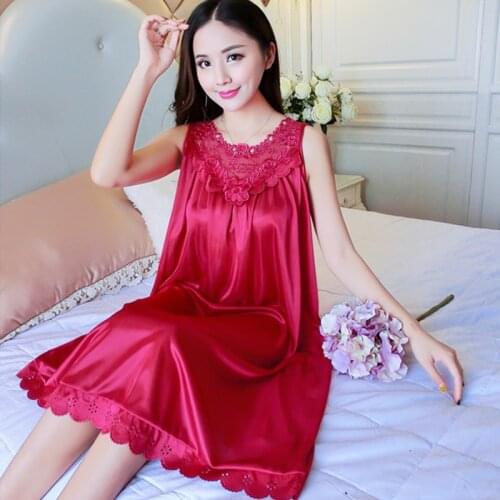 Large Size Hollow Out Long Nightgrown Sexy Nightwear Lace Trim Decor Sling Lingerie Sleepwear Loose Summer Brides Bath Home Wear