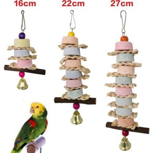 Birds Parrot Chewing Toy Grinding Mouth Molars Stone Toys Parrot Cage Hanging Mineral String Parakeet Cockatiel Toy