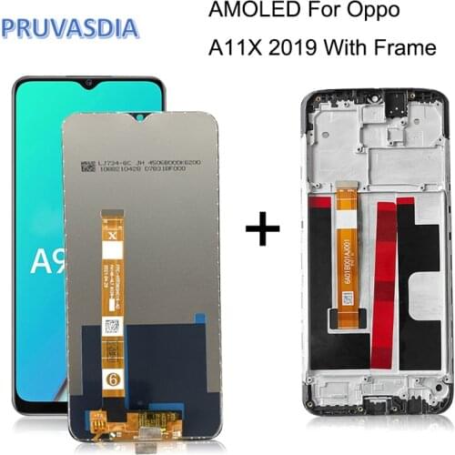 For OPPO A9 2020 A11X Display LCD Screen Touch Digitizer Assembly For Oppo A5 2020 LCD Replacement With Frame