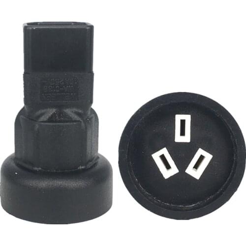 1pcs C14-AU Socket IEC 320 C14 To SAA Australia 3 Pin Female Power Adapter for PDU UPS AC Plug Converter Socket