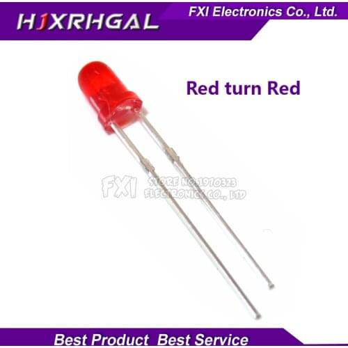 100pcs Red light-emitting Red turn Red 3mm led new original
