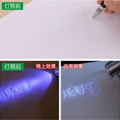100pc Ultraviolet Invisible Refills Factory UV Showing Leather PU Mesh Woven Fabric Rubber Marking Gelpen Refill