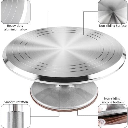 8/10/12inch Aluminum alloy Rotating Cake Turntable Cake Decorating High quality Turntable bake cake mold baking tools