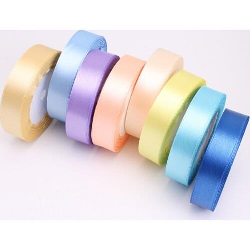 25 Yards 22 Meters 20mm 6/8" Satin Ribbon Christmas Party Wedding Decoration Team Bride Gift Wrapping Packaging Silk fitas ruban