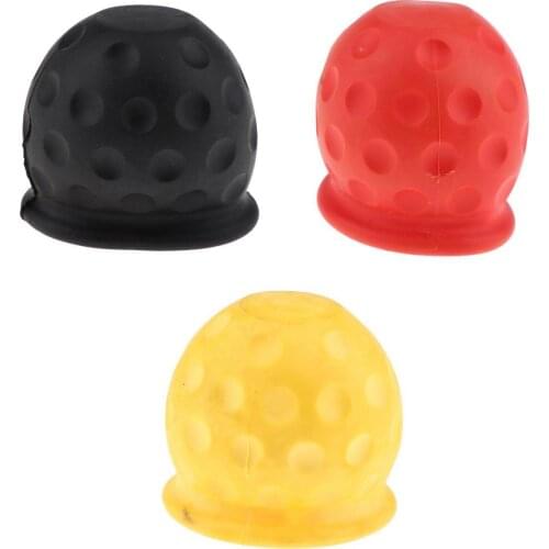 3pcs Rubber Multicolor Tow Ball Cap Cover Towing Car Caravan Trailer